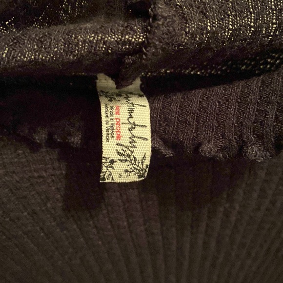 Free People black waffle knot mock neck - Picture 4 of 4